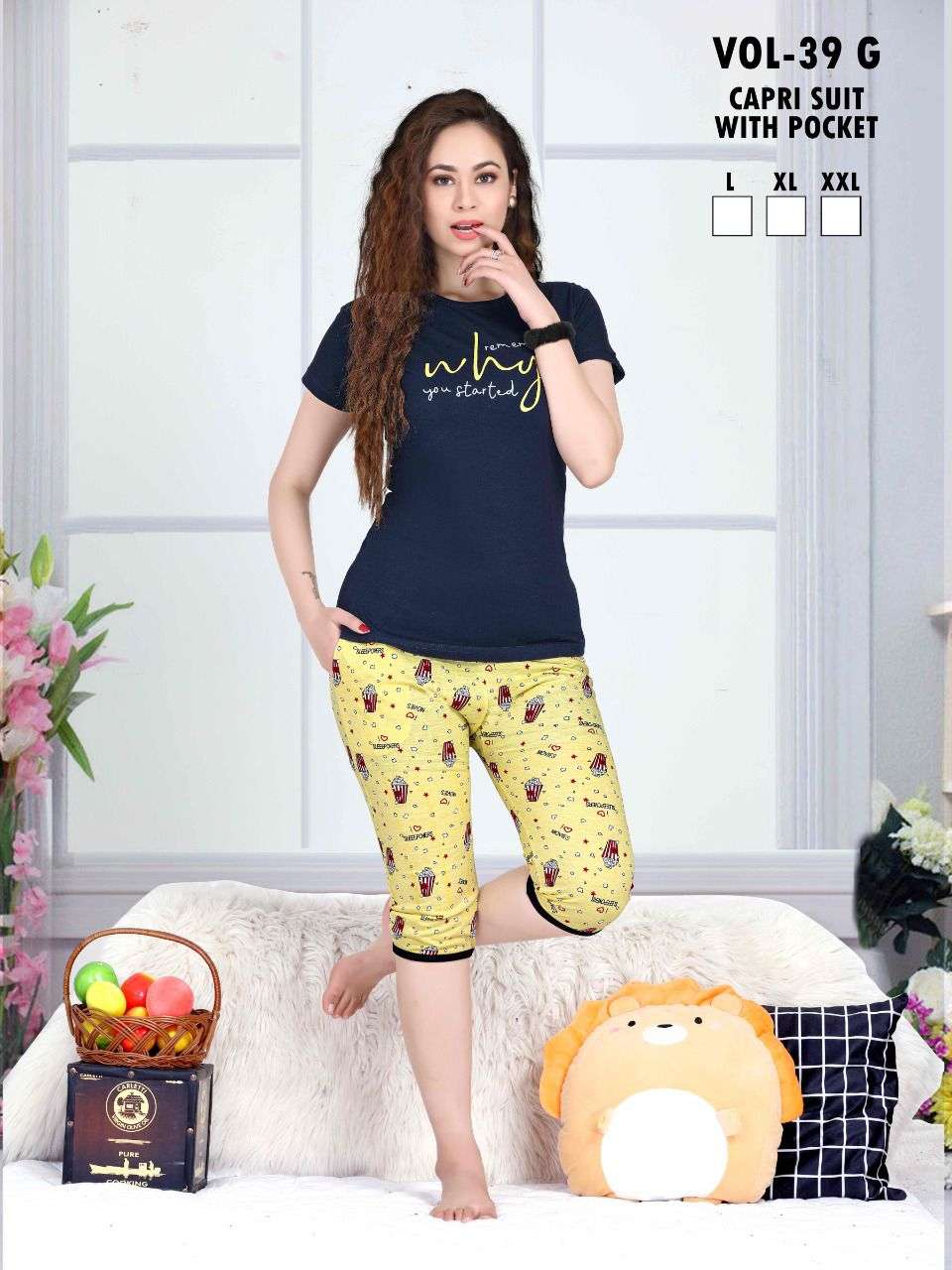 CAPRI VOL-39G BY FASHION TALK 01 TO 06 SERIES BEAUTIFUL STYLISH FANCY COLORFUL CASUAL WEAR & ETHNIC WEAR HOSIERY COTTON NIGHT SUITS AT WHOLESALE PRICE