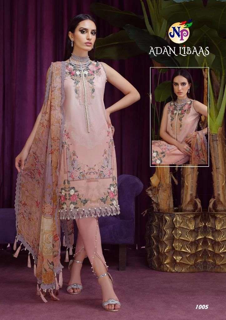 ADAN LIBAAS BY NAND GOPAL PRINTS 1001 TO 1008 SERIES BEAUTIFUL SUITS COLORFUL STYLISH FANCY CASUAL WEAR & ETHNIC WEAR PURE COTTON PRINT DRESSES AT WHOLESALE PRICE