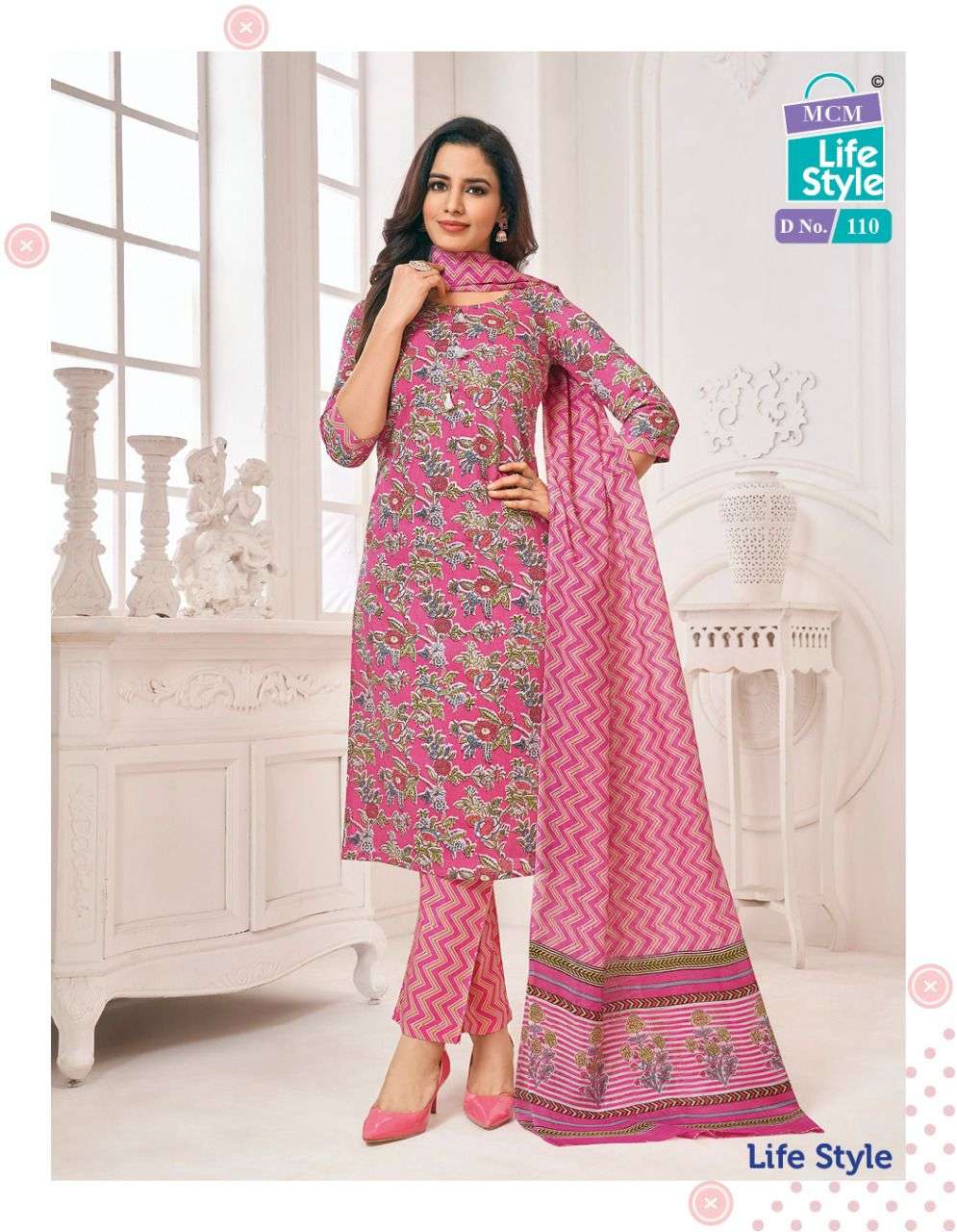LIFE STYLE BY MCM LIFESTYLE 108 TO 119 SERIES BEAUTIFUL SUITS COLORFUL STYLISH FANCY CASUAL WEAR & ETHNIC WEAR FANCY PRINT DRESSES AT WHOLESALE PRICE