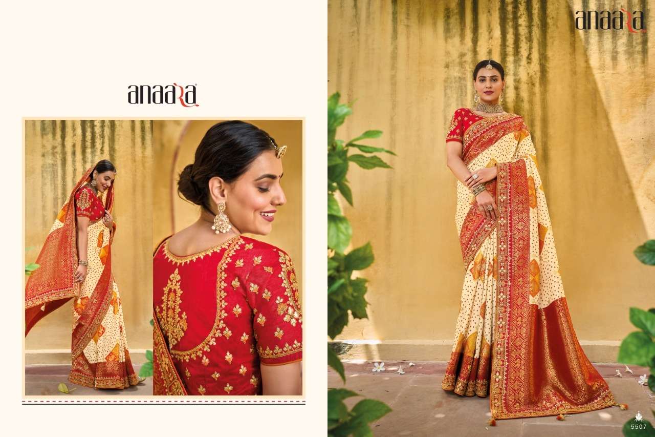 Anaara 5501 Series By Tathastu 5501 To 5516 Series Indian Traditional Wear Collection Beautiful Stylish Fancy Colorful Party Wear & Occasional Wear Silk Sarees At Wholesale Price