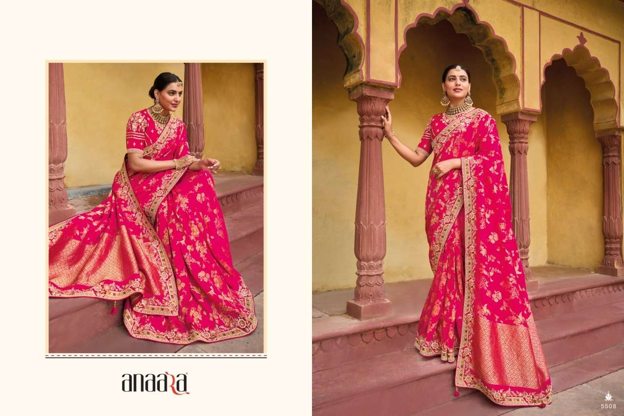 Anaara 5501 Series By Tathastu 5501 To 5516 Series Indian Traditional Wear Collection Beautiful Stylish Fancy Colorful Party Wear & Occasional Wear Silk Sarees At Wholesale Price