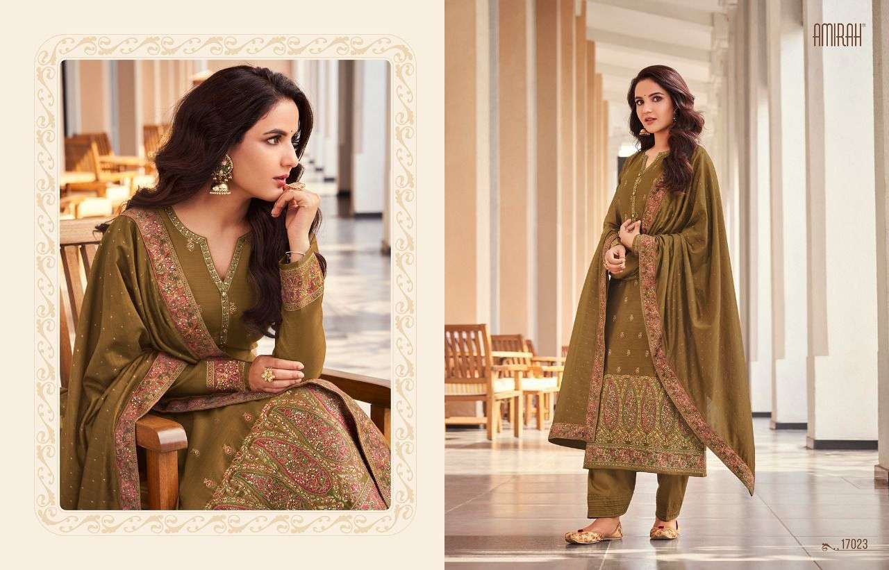 Niharika By Amirah 17021 To 17026 Series Beautiful Stylish Suits Fancy Colorful Casual Wear & Ethnic Wear & Ready To Wear Jacquard Dresses At Wholesale Price