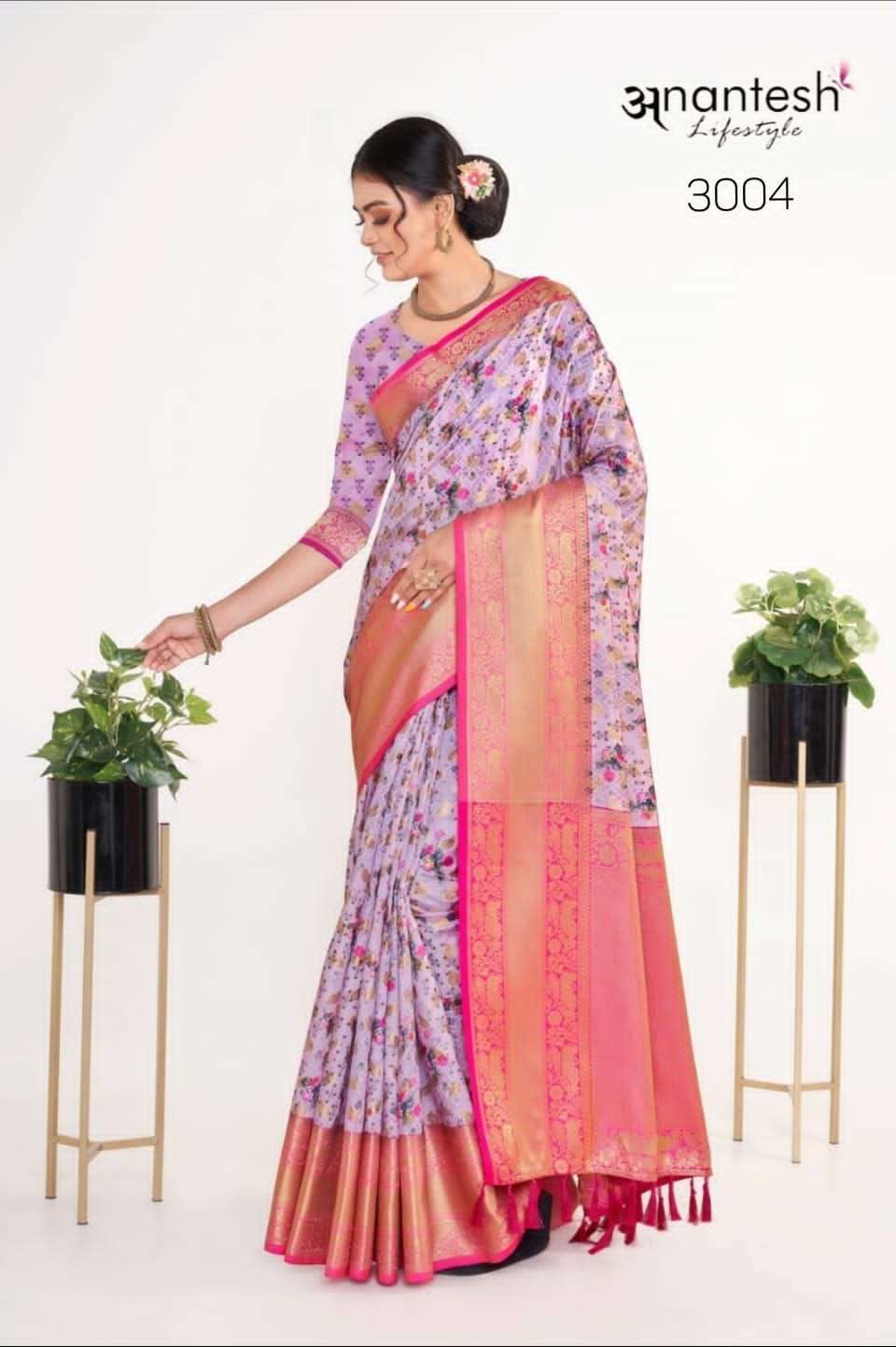 KALAMKARI PATTU SILK BY ANANTESH 3001 TO 3006 SERIES INDIAN TRADITIONAL WEAR COLLECTION BEAUTIFUL STYLISH FANCY COLORFUL PARTY WEAR & OCCASIONAL WEAR PATTU SILK SAREES AT WHOLESALE PRICE