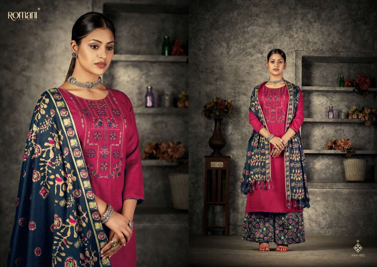 Patiala Dreams By Romani 1087-001 To 1087-010 Series Beautiful Festive Suits Stylish Fancy Colorful Casual Wear & Ethnic Wear Pure Pashmina Print Dresses At Wholesale Price