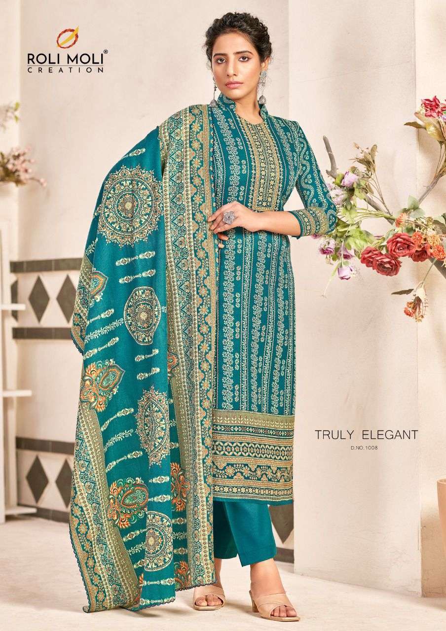 SOFIYA BY ROLI MOLI 1001 TO 1008 SERIES DESIGNER SUITS BEAUTIFUL FANCY COLORFUL STYLISH PARTY WEAR & OCCASIONAL WEAR PASHMINA JACQUARD PRINT DRESSES AT WHOLESALE PRICE