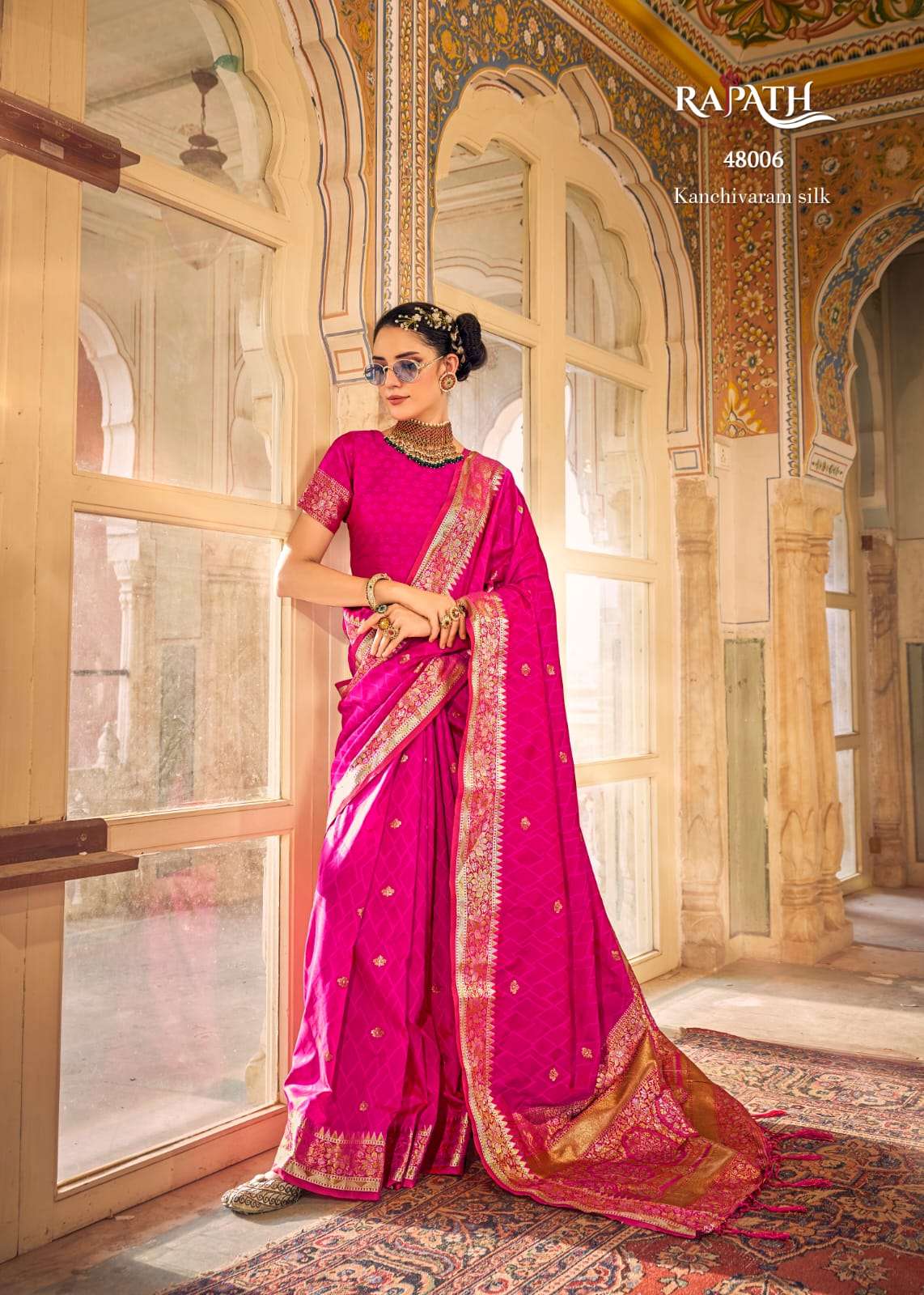 ALOHA SILK BY RAJPATH 48001 TO 48006 SERIES INDIAN TRADITIONAL WEAR COLLECTION BEAUTIFUL STYLISH FANCY COLORFUL PARTY WEAR & OCCASIONAL WEAR SATIN SILK SAREES AT WHOLESALE PRICE