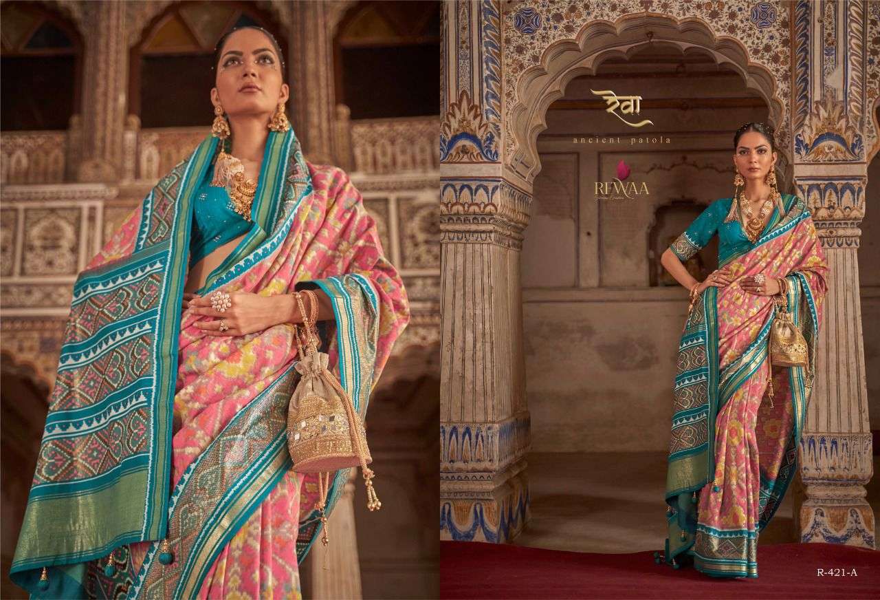 Patrani Vol-2 By Rewaa 4021 To 4023-C Series Indian Traditional Wear Collection Beautiful Stylish Fancy Colorful Party Wear & Occasional Wear Patola Silk Sarees At Wholesale Price