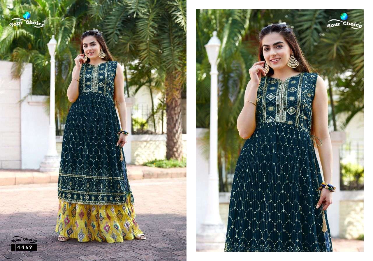 Bollywood Plus Vol-2 By Your Choice 4466 To 4469 Series Designer Sharara Suits Beautiful Fancy Colorful Stylish Party Wear & Occasional Wear Heavy Georgette Embroidered Dresses At Wholesale Price