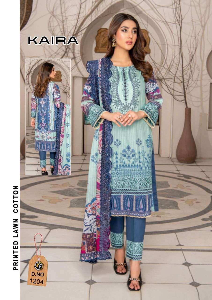 Kaira Vol-12 By Keval Fab 1201 To 1204 Series Beautiful Suits Colorful Stylish Fancy Casual Wear & Ethnic Wear Heavy Cotton Print Dresses At Wholesale Price
