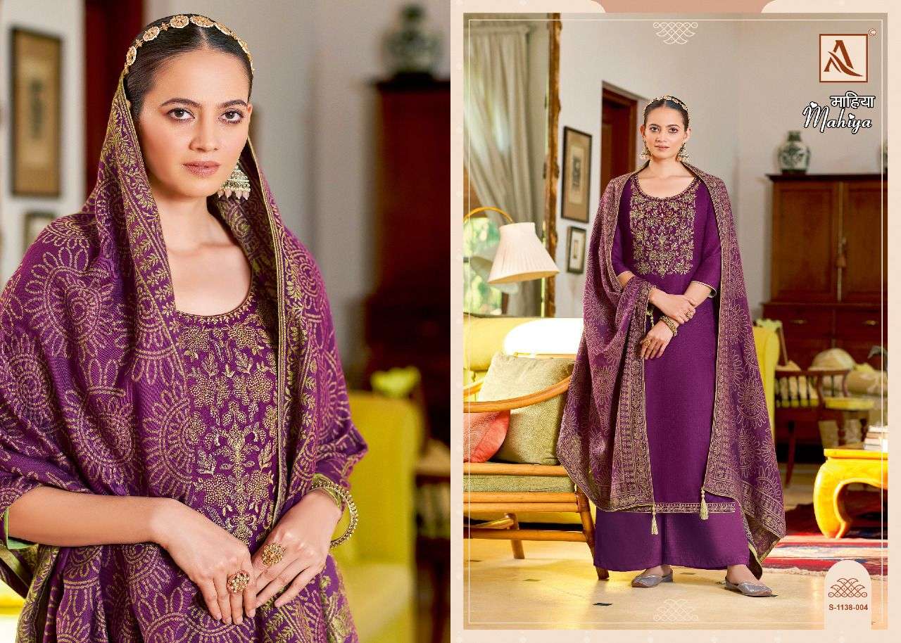 MAHIYA BY ALOK SUIT 1138-001 TO 1138-006 SERIES BEAUTIFUL SUITS STYLISH FANCY COLORFUL PARTY WEAR & OCCASIONAL WEAR VISCOSE PASHMINA EMBROIDERY DRESSES AT WHOLESALE PRICE