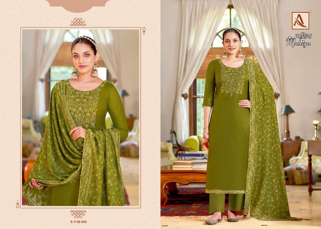 MAHIYA BY ALOK SUIT 1138-001 TO 1138-006 SERIES BEAUTIFUL SUITS STYLISH FANCY COLORFUL PARTY WEAR & OCCASIONAL WEAR VISCOSE PASHMINA EMBROIDERY DRESSES AT WHOLESALE PRICE