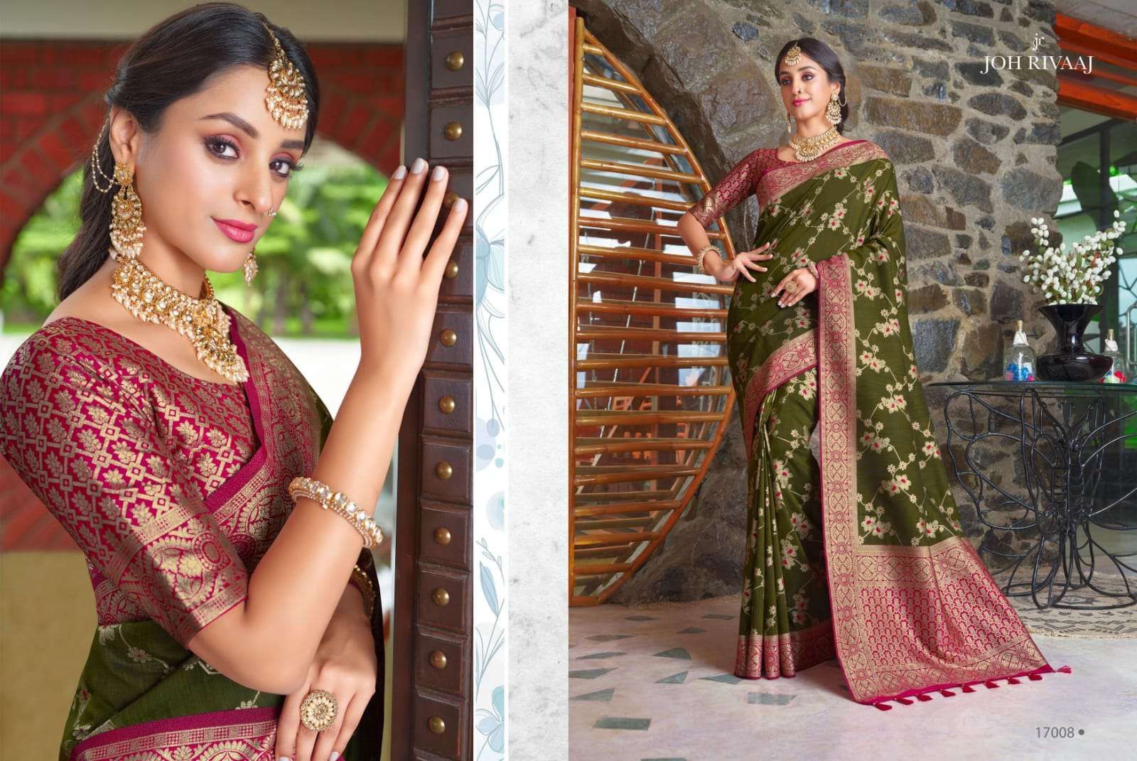 Jasrani By Joh Rivaaj 17001 To 17009 Series Indian Traditional Wear Collection Beautiful Stylish Fancy Colorful Party Wear & Occasional Wear Soft Silk Sarees At Wholesale Price