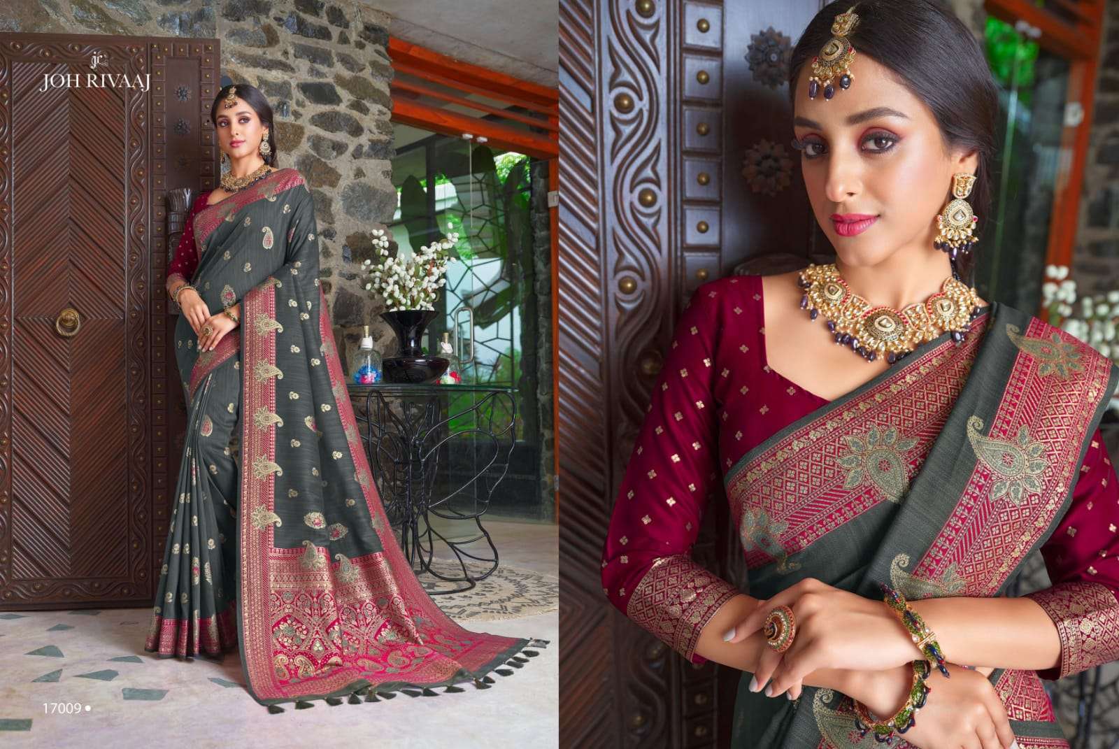 Jasrani By Joh Rivaaj 17001 To 17009 Series Indian Traditional Wear Collection Beautiful Stylish Fancy Colorful Party Wear & Occasional Wear Soft Silk Sarees At Wholesale Price