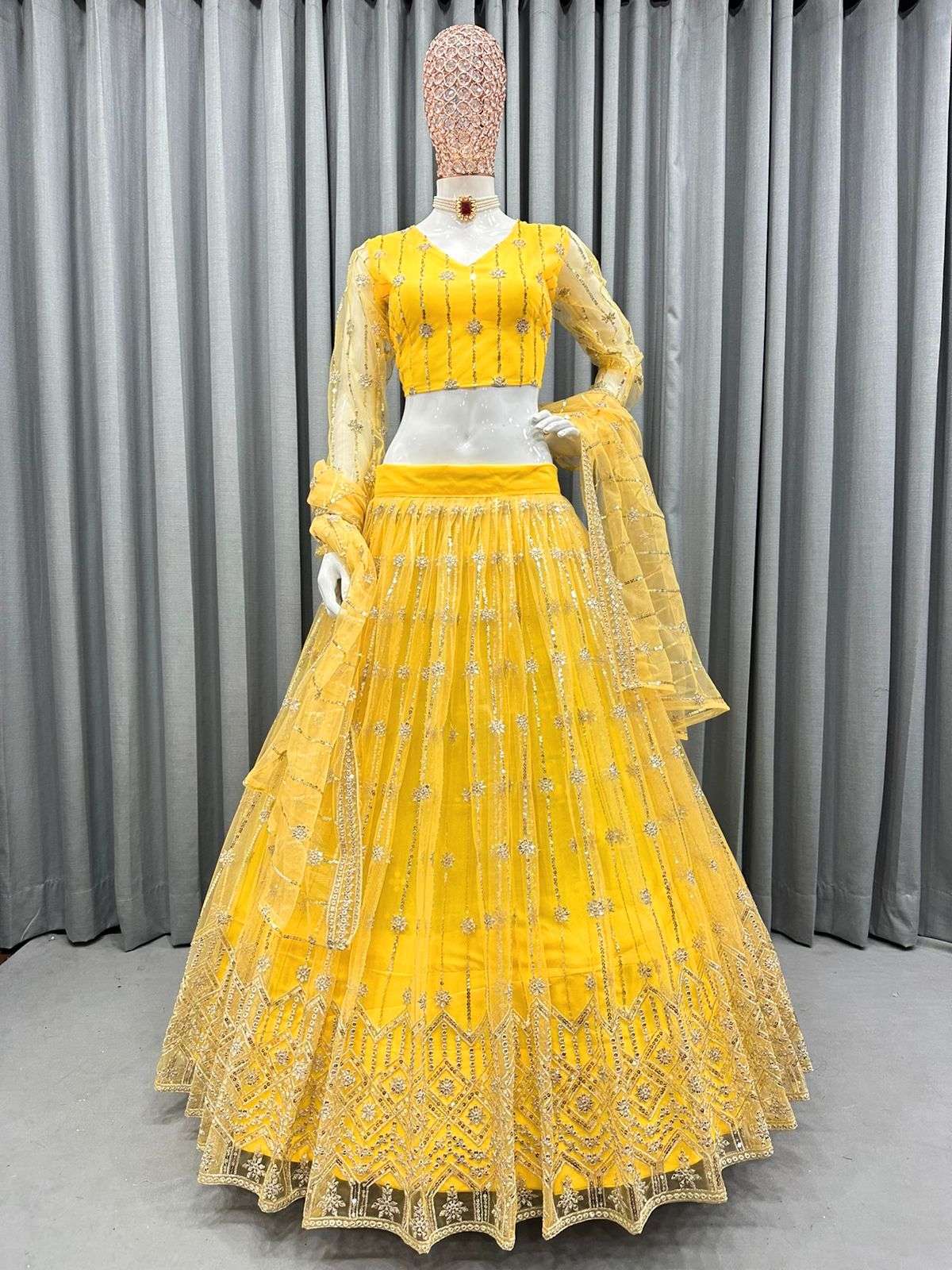 6367 By Fashid Wholesale Designer Beautiful Designer Collection Occasional Wear & Party Wear Soft Net Lehengas At Wholesale Price