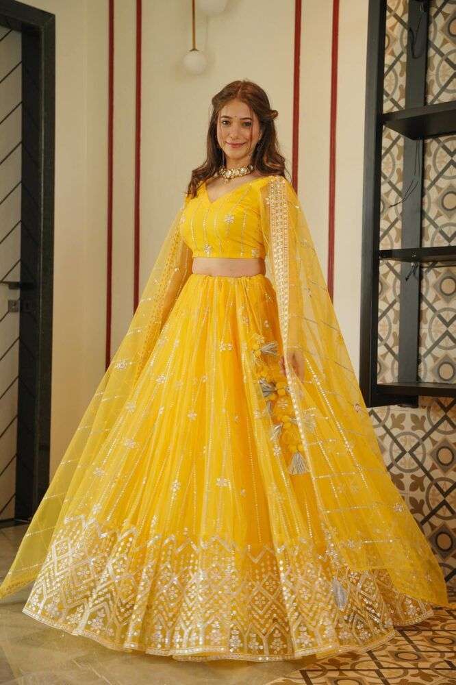 6367 By Fashid Wholesale Designer Beautiful Designer Collection Occasional Wear & Party Wear Soft Net Lehengas At Wholesale Price