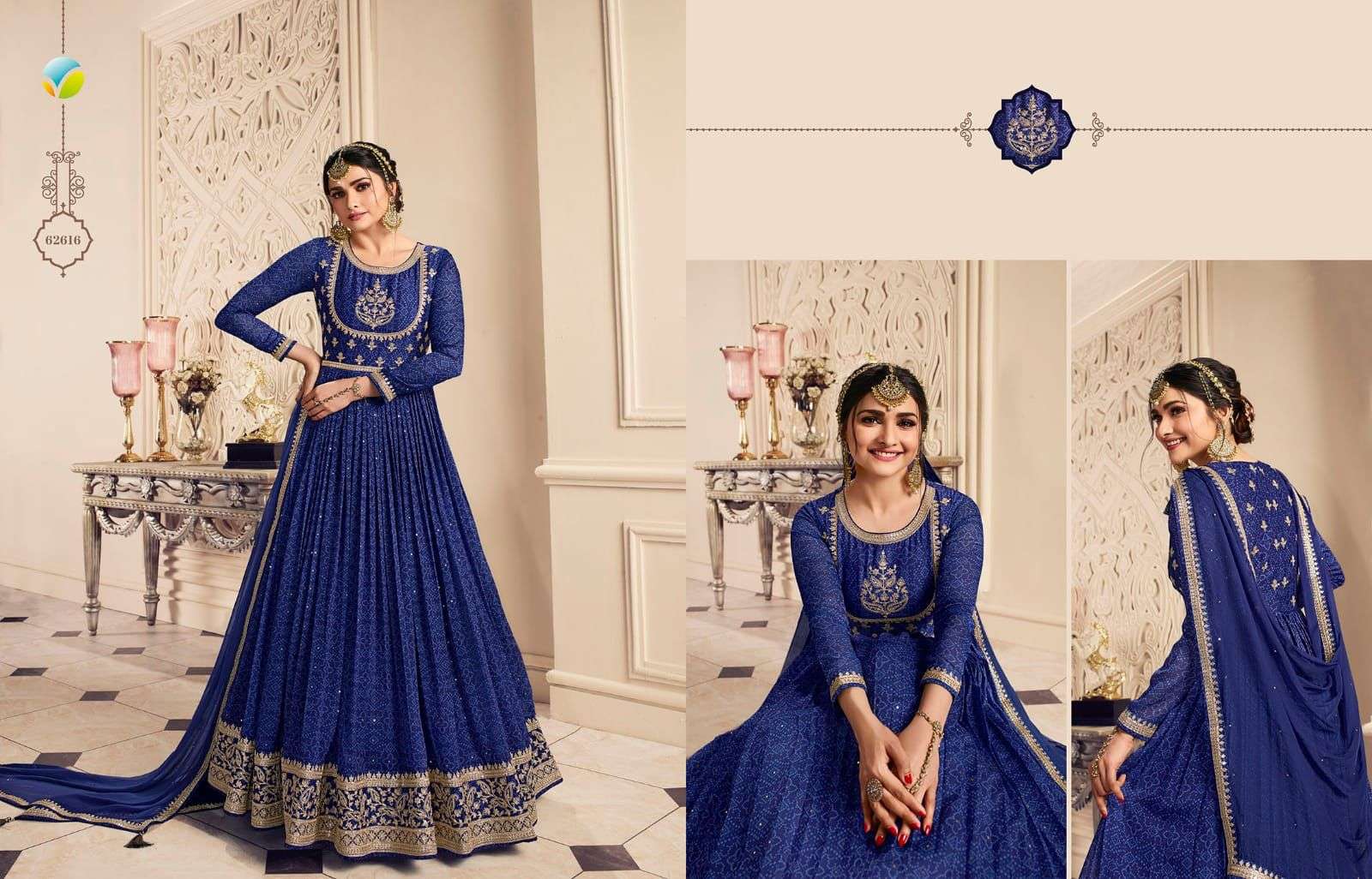 Kaseesh Gunjita By Vinay Fashion 62611 To 62616 Series Beautiful Anarkali Suits Colorful Stylish Fancy Casual Wear & Ethnic Wear Chiffon Silk Dresses At Wholesale Price