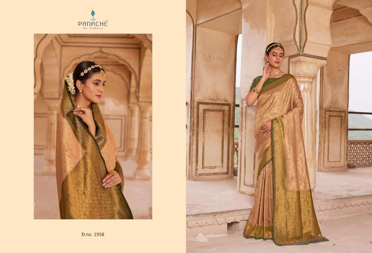 PANACHE VOL-4 BY PANACHE 1951 TO 1961 SERIES INDIAN TRADITIONAL WEAR COLLECTION BEAUTIFUL STYLISH FANCY COLORFUL PARTY WEAR & OCCASIONAL WEAR SOFT SILK SAREES AT WHOLESALE PRICE