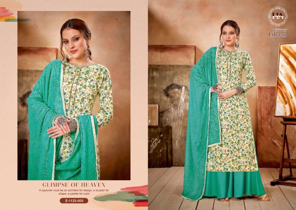 LIBAAS BY HARSHIT FASHION HUB 1125-001 TO 1125-008 SERIES BEAUTIFUL SUITS COLORFUL STYLISH FANCY CASUAL WEAR & ETHNIC WEAR PURE RAYON DRESSES AT WHOLESALE PRICE