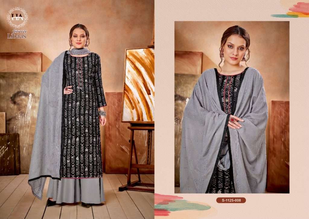 LIBAAS BY HARSHIT FASHION HUB 1125-001 TO 1125-008 SERIES BEAUTIFUL SUITS COLORFUL STYLISH FANCY CASUAL WEAR & ETHNIC WEAR PURE RAYON DRESSES AT WHOLESALE PRICE