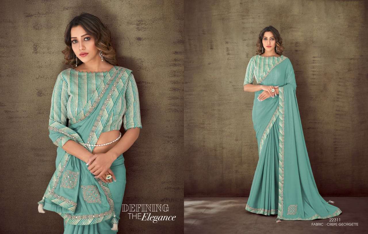 SAHRISH BY MAHOTSAV CREATION 22302 TO 22312 SERIES INDIAN TRADITIONAL WEAR COLLECTION BEAUTIFUL STYLISH FANCY COLORFUL PARTY WEAR & OCCASIONAL WEAR ORGANZA SILK SAREES AT WHOLESALE PRICE