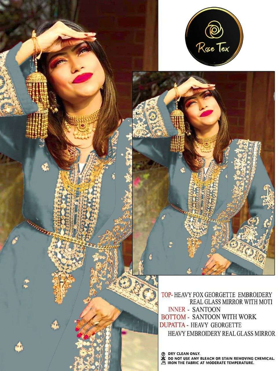 ROSE TEX 101 COLOURS BY ROSE TEX 101-A TO 101-C SERIES DESIGNER PAKISTANI SUITS BEAUTIFUL STYLISH FANCY COLORFUL PARTY WEAR & OCCASIONAL WEAR FAUX GEORGETTE EMBROIDERED DRESSES AT WHOLESALE PRICE