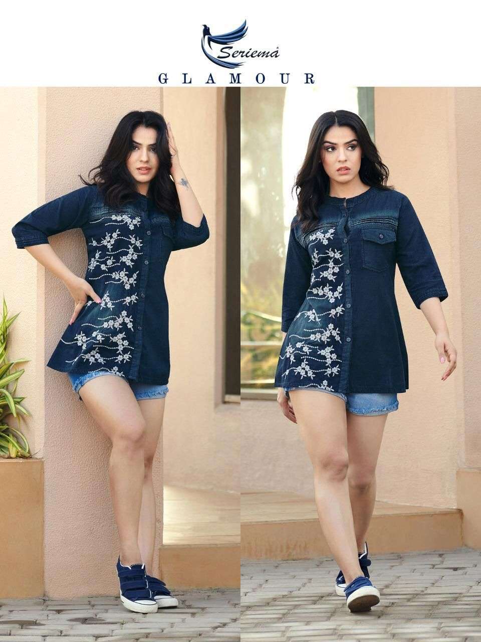 KUMB WONDER VOL-2 BY SPARROW 1078 TO 1085 SERIES DESIGNER STYLISH FANCY COLORFUL BEAUTIFUL PARTY WEAR & ETHNIC WEAR COLLECTION PURE COTTON DENIM TOPS AT WHOLESALE PRICE