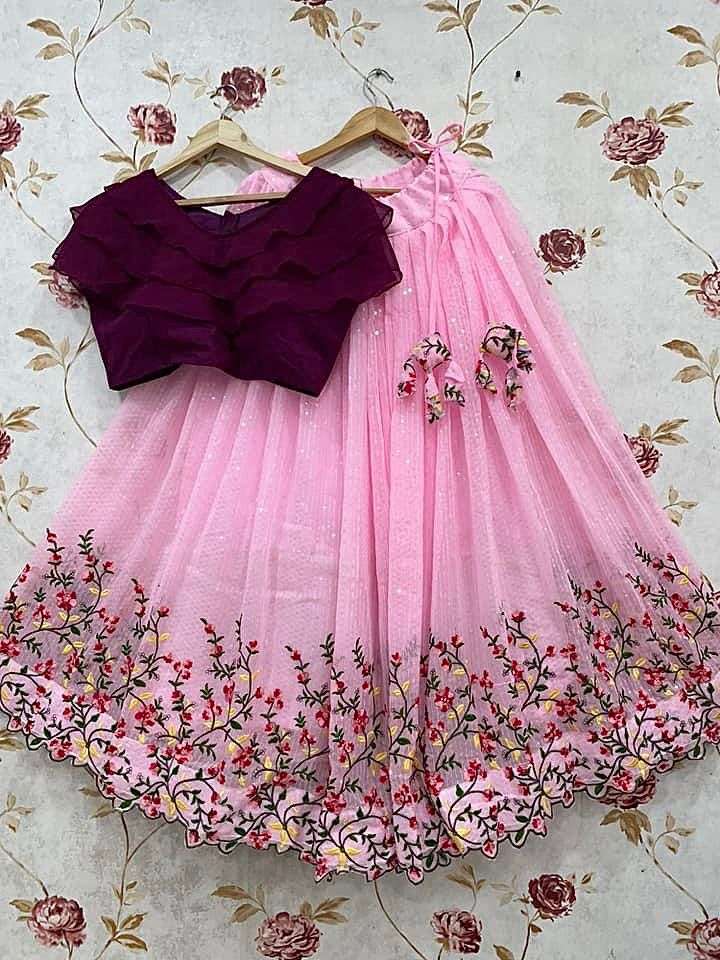 FLOWER PRINT KIDS LEHENGA BY FASHID WHOLESALE 01 TO 08 SERIES BEAUTIFUL  COLORFUL FANCY WEDDING COLLECTION