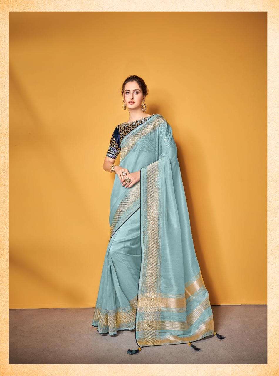 MANNAT BY SUMITRASACHI 3001 TO 3005 SERIES INDIAN TRADITIONAL WEAR COLLECTION BEAUTIFUL STYLISH FANCY COLORFUL PARTY WEAR & OCCASIONAL WEAR PURE TISSUE SAREES AT WHOLESALE PRICE