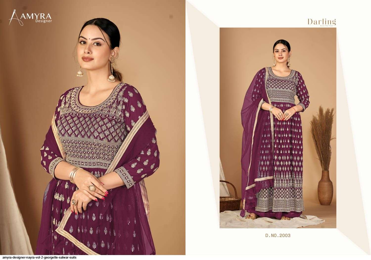 Nayra Vol-2 By Amyra Designer 2001 To 2004 Series Beautiful Stylish Suits Fancy Colorful Casual Wear & Ethnic Wear & Ready To Wear Georgette Dresses At Wholesale Price