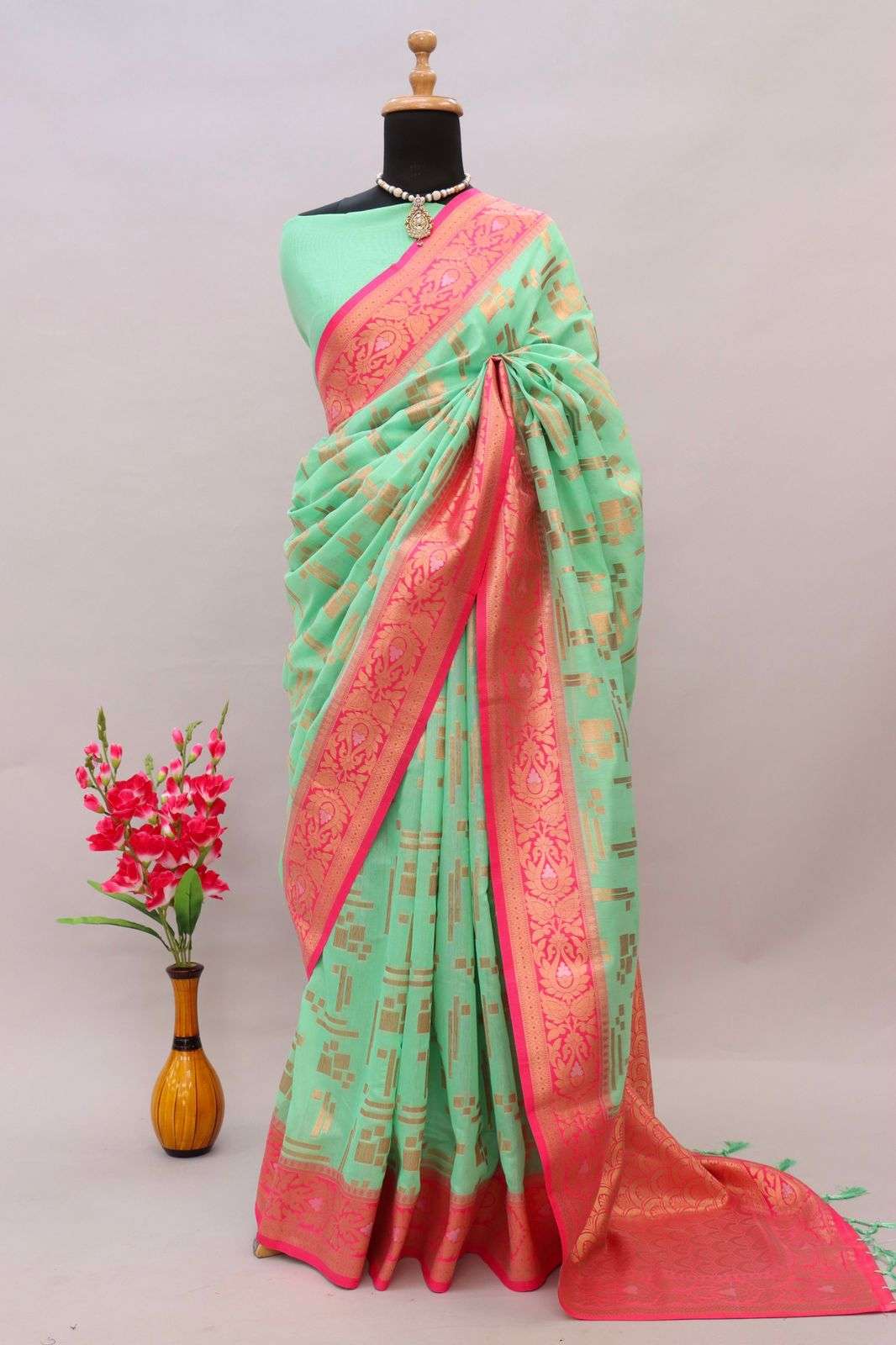VENUSH BY FASHID WHOLESALE 01 TO 08 SERIES 3M INDIAN TRADITIONAL WEAR COLLECTION BEAUTIFUL STYLISH FANCY COLORFUL PARTY WEAR & OCCASIONAL WEAR COTTON SILK SAREES AT WHOLESALE PRICE
