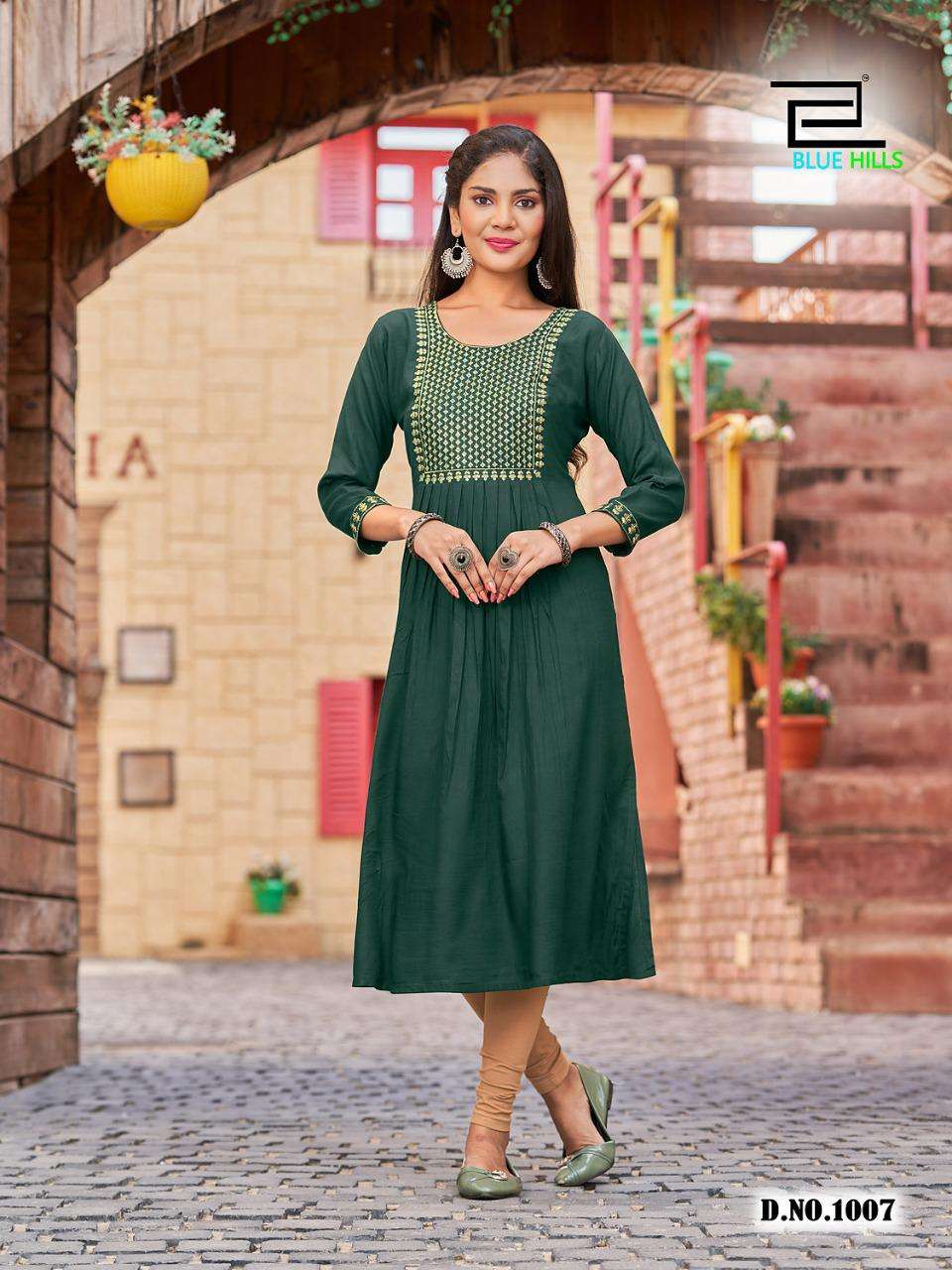 CLASSIC VOL-15 BY BLUE HILLS 1001 TO 1008 SERIES DESIGNER STYLISH FANCY COLORFUL BEAUTIFUL PARTY WEAR & ETHNIC WEAR COLLECTION RAYON EMBROIDERED KURTIS AT WHOLESALE PRICE