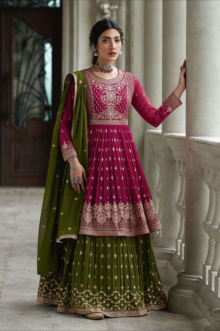 Radhika By Aashirwad Creation 9428 To 9432 Series Beautiful Stylish Suits Fancy Colorful Casual Wear & Ethnic Wear & Ready To Wear Georgette Dresses At Wholesale Price