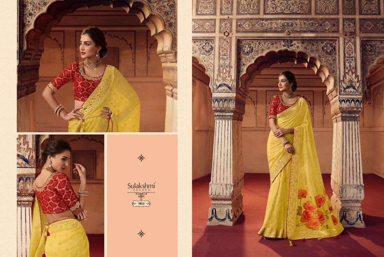 Olivia By Sulakshmi 7801 To 7812 Series Indian Traditional Wear Collection Beautiful Stylish Fancy Colorful Party Wear & Occasional Wear Georgette Sarees At Wholesale Price