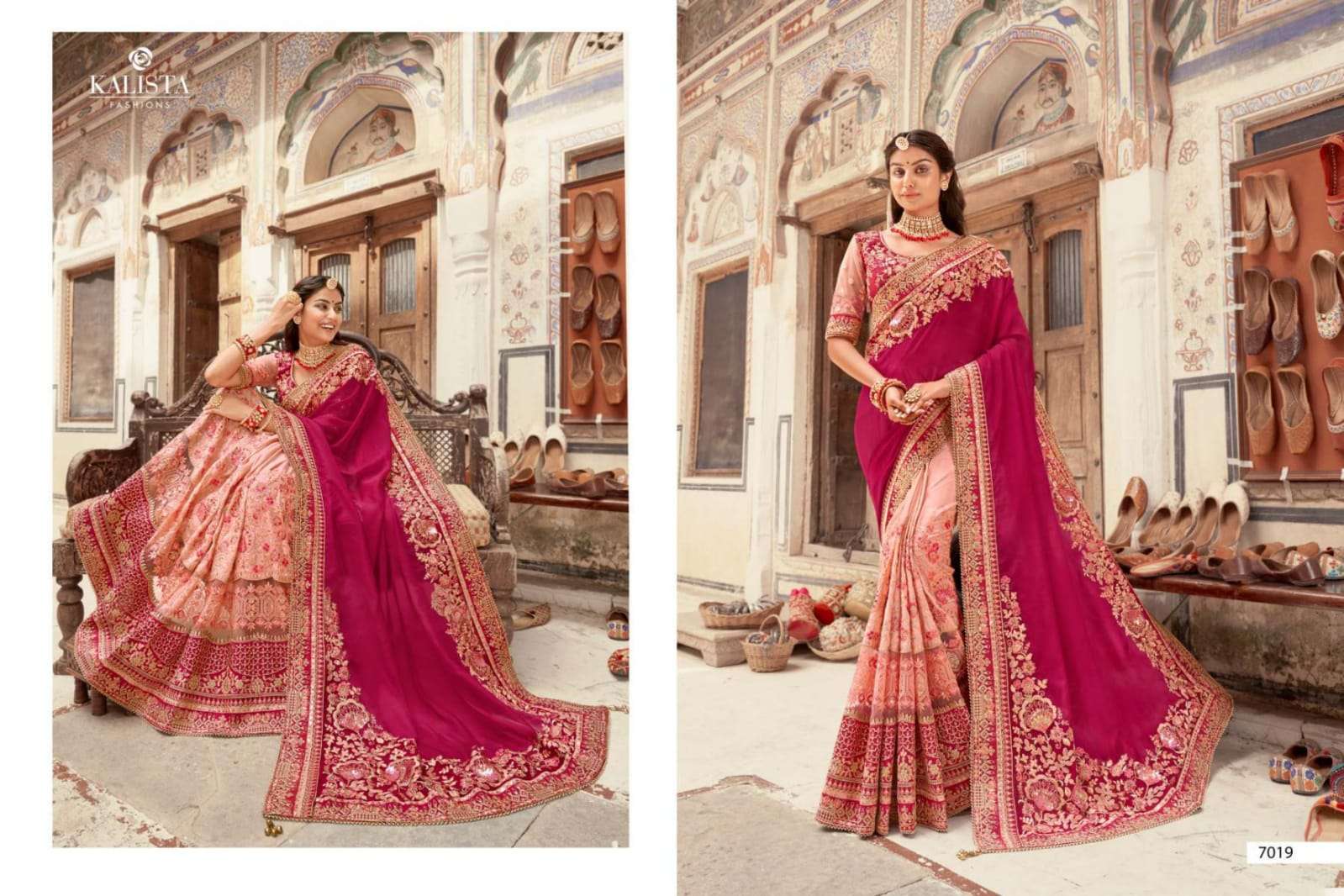KHAWAAB VOL-20 BY KALISTA FASHION 7018 TO 7023 SERIES INDIAN TRADITIONAL WEAR COLLECTION BEAUTIFUL STYLISH FANCY COLORFUL PARTY WEAR & OCCASIONAL WEAR FANCY SAREES AT WHOLESALE PRICE