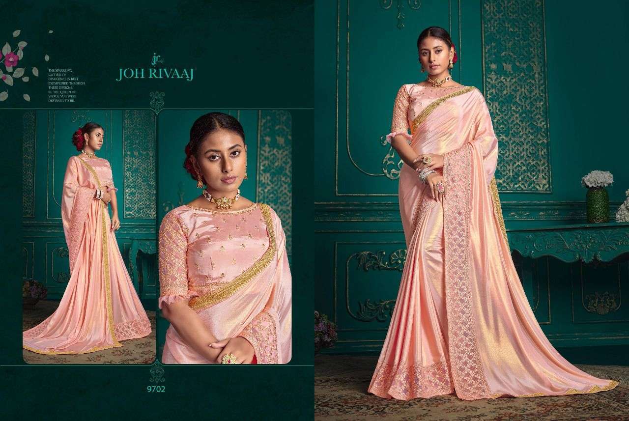KADHAI VOL-3 BY JOH RIVAAJ 9701 TO 9718 SERIES DESIGNER BEAUTIFUL NAVRATRI COLLECTION OCCASIONAL WEAR & PARTY WEAR FANCY SAREES AT WHOLESALE PRICE