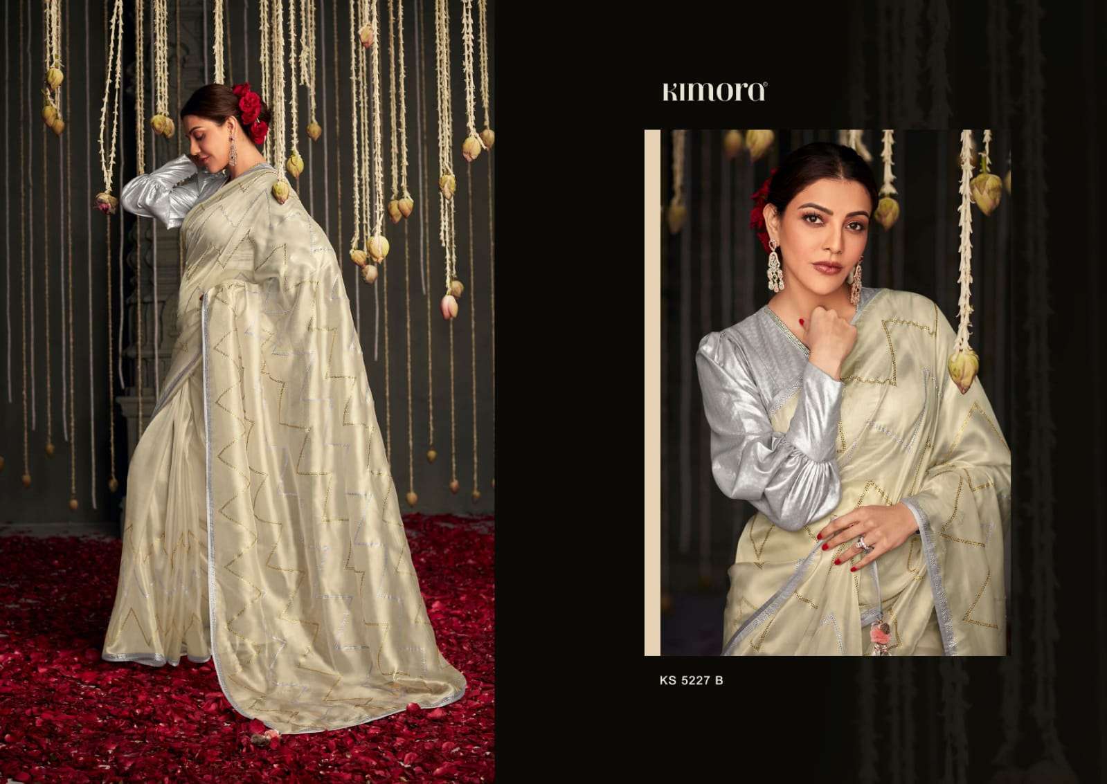 Kajal And Kimora Hits By Kimora Fashion 5227 To 5227-D Series Indian Traditional Wear Collection Beautiful Stylish Fancy Colorful Party Wear & Occasional Wear Fancy Sarees At Wholesale Price