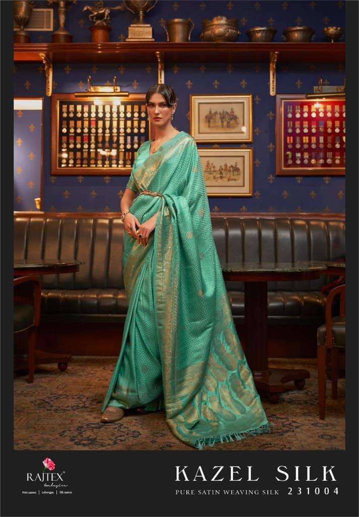 Kazel Silk By Raj Tex 231001 To 231006 Series Indian Traditional Wear Collection Beautiful Stylish Fancy Colorful Party Wear & Occasional Wear Silk Sarees At Wholesale Price