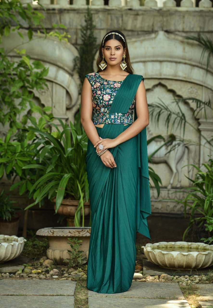 Readymade Vol-1 By Pc 01 To 06 Series Indian Traditional Wear Collection Beautiful Stylish Fancy Colorful Party Wear & Occasional Wear Lycra Sarees At Wholesale Price