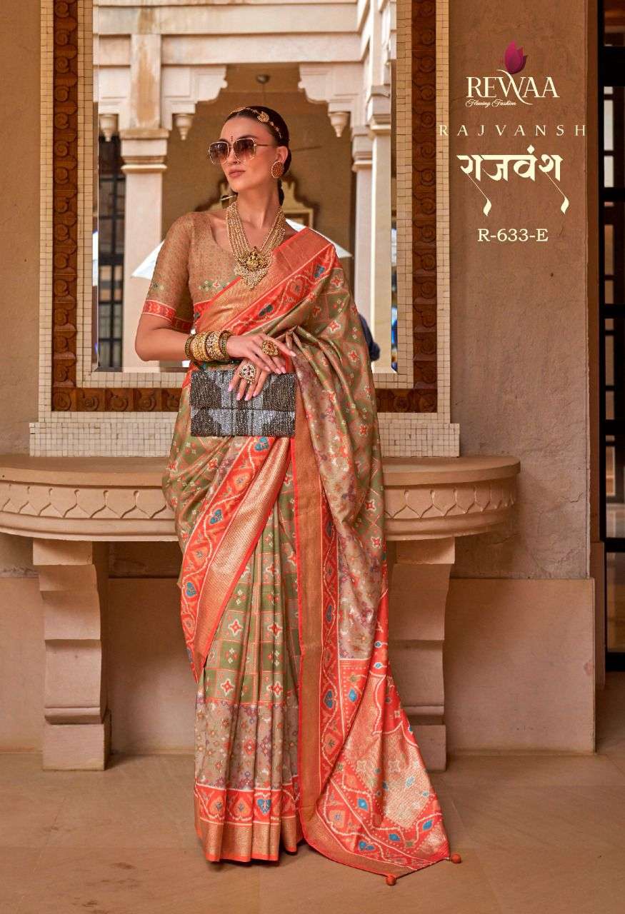 Rajvansh By Rewaa Indian Traditional Wear Collection Beautiful Stylish Fancy Colorful Party Wear & Occasional Wear Patola Silk Sarees At Wholesale Price