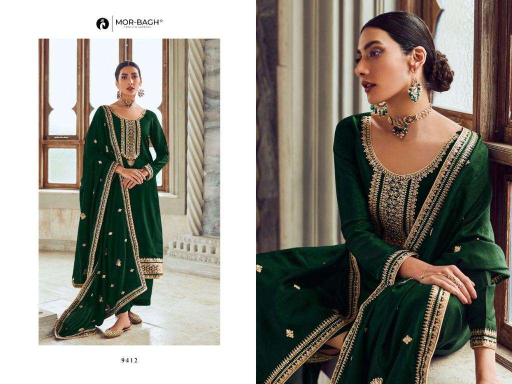 Gunjan By Aashirwad Creation 9412 To 9417 Series Beautiful Stylish Suits Fancy Colorful Casual Wear & Ethnic Wear & Ready To Wear Premium Silk Dresses At Wholesale Price