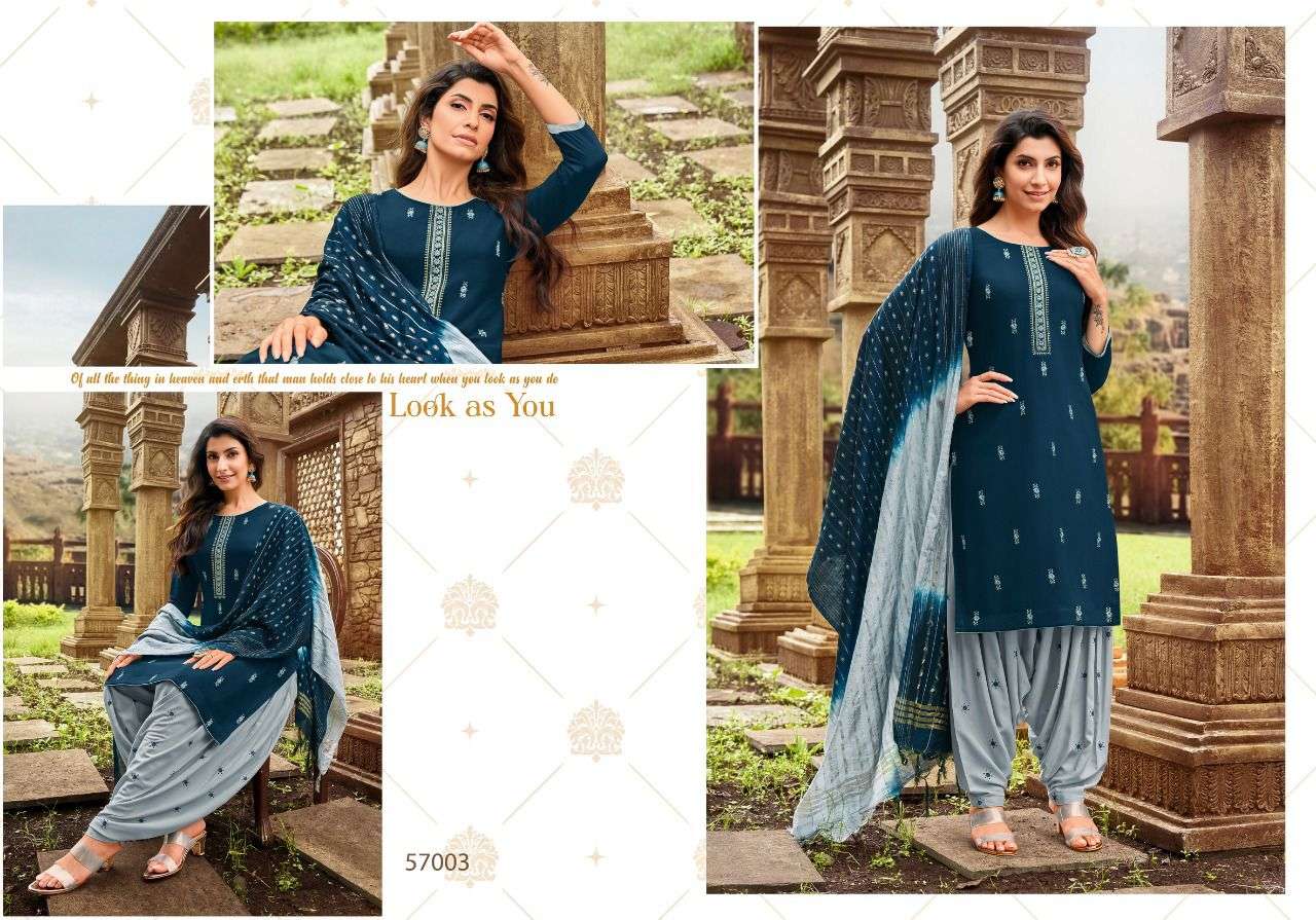 GHUNGROO PATIYALA VOL-2 BY ARTIO 57001 TO 57011 SERIES BEAUTIFUL STYLISH PATIYALA SUITS FANCY COLORFUL CASUAL WEAR & ETHNIC WEAR & READY TO WEAR RAYON WITH WORK DRESSES AT WHOLESALE PRICE