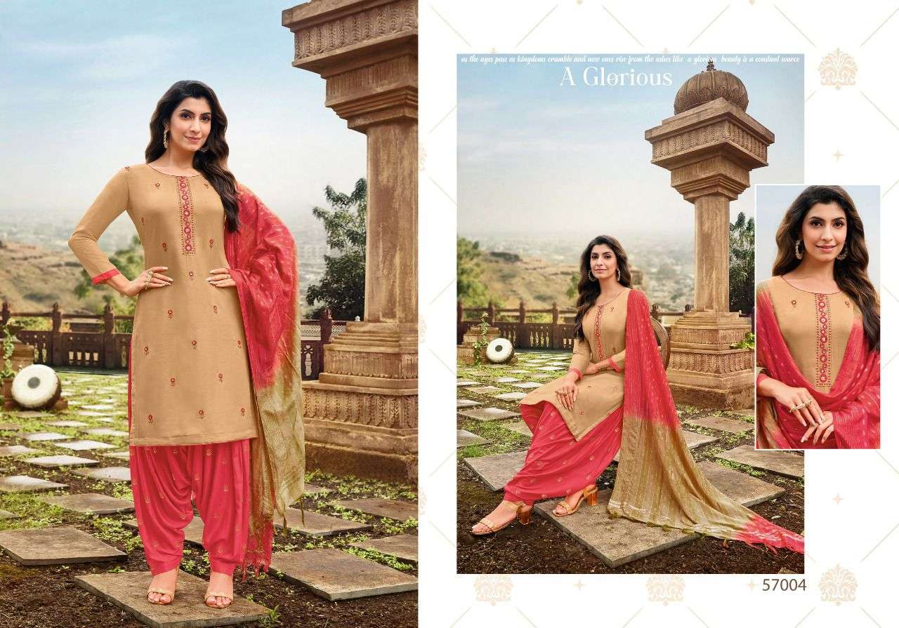 GHUNGROO PATIYALA VOL-2 BY ARTIO 57001 TO 57011 SERIES BEAUTIFUL STYLISH PATIYALA SUITS FANCY COLORFUL CASUAL WEAR & ETHNIC WEAR & READY TO WEAR RAYON WITH WORK DRESSES AT WHOLESALE PRICE