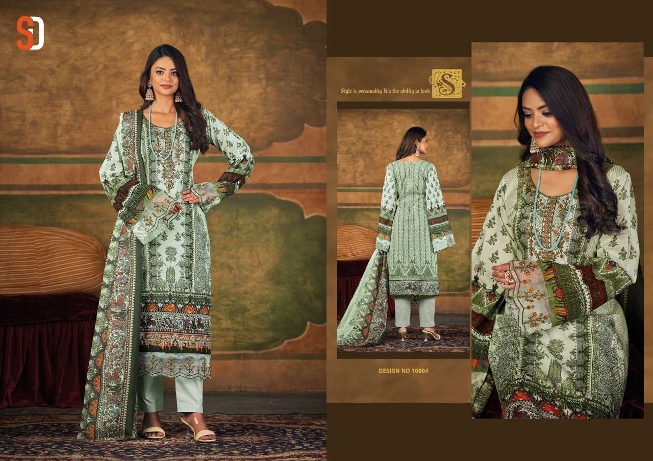 AMIRA BY SHRADDHA DESIGNER 10001 TO 10006 SERIES PAKISTANI TRADITIONAL WEAR COLLECTION BEAUTIFUL STYLISH FANCY COLORFUL PARTY WEAR & OCCASIONAL WEAR CAMBRIC COTTON EMBROIDERED DRESSES AT WHOLESALE PRICE