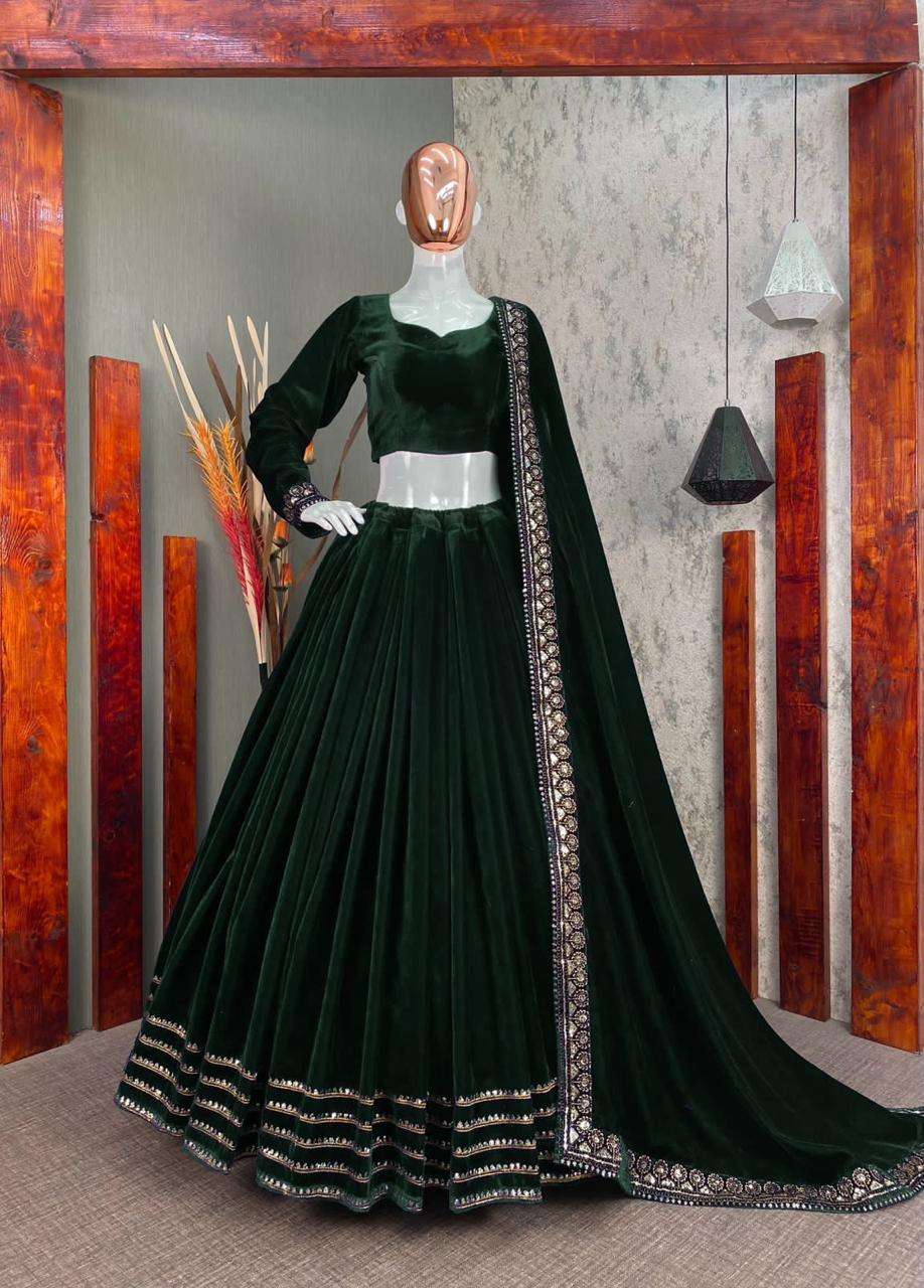 530 By Fashid Wholesale 01 To 03 Series Lg Designer Beautiful Designer Collection Occasional Wear & Party Wear Velvet Lehengas At Wholesale Price
