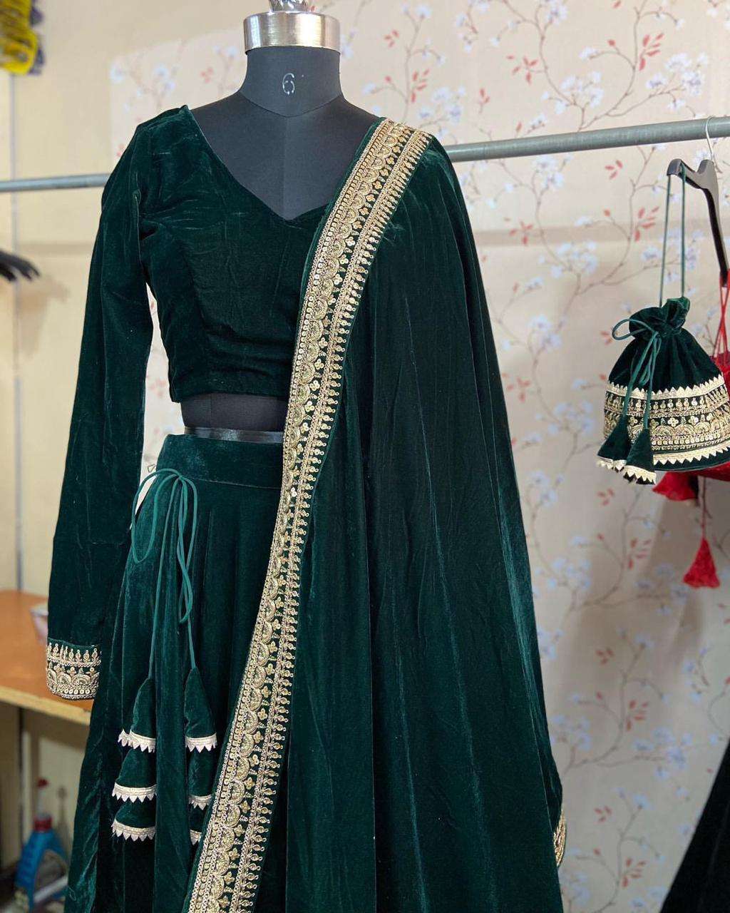 530 By Fashid Wholesale 01 To 03 Series Lg Designer Beautiful Designer Collection Occasional Wear & Party Wear Velvet Lehengas At Wholesale Price