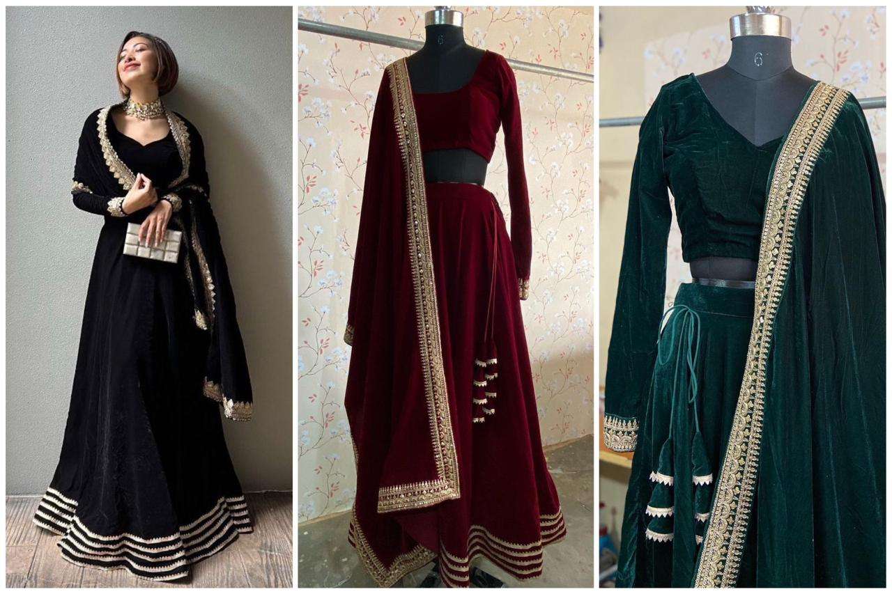 530 By Fashid Wholesale 01 To 03 Series Lg Designer Beautiful Designer Collection Occasional Wear & Party Wear Velvet Lehengas At Wholesale Price