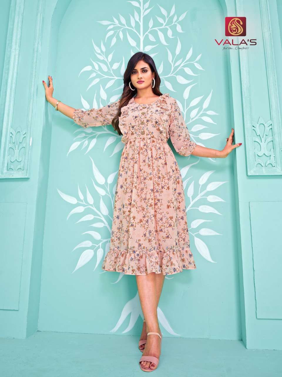 STYLE VOL-7 BY VALAS 01 TO 06 SERIES DESIGNER STYLISH FANCY COLORFUL BEAUTIFUL PARTY WEAR & ETHNIC WEAR COLLECTION GEORGETTE KURTIS AT WHOLESALE PRICE