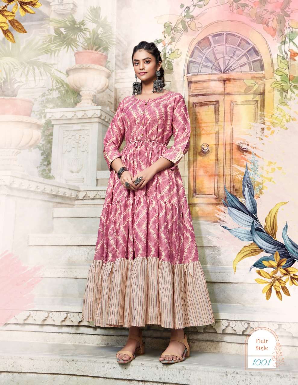 Flair Style Vol-1 By Passion Tree 1001 To 1006 Series Designer Stylish Fancy Colorful Beautiful Party Wear & Ethnic Wear Collection Viscose Capsule Print Gown At Wholesale Price