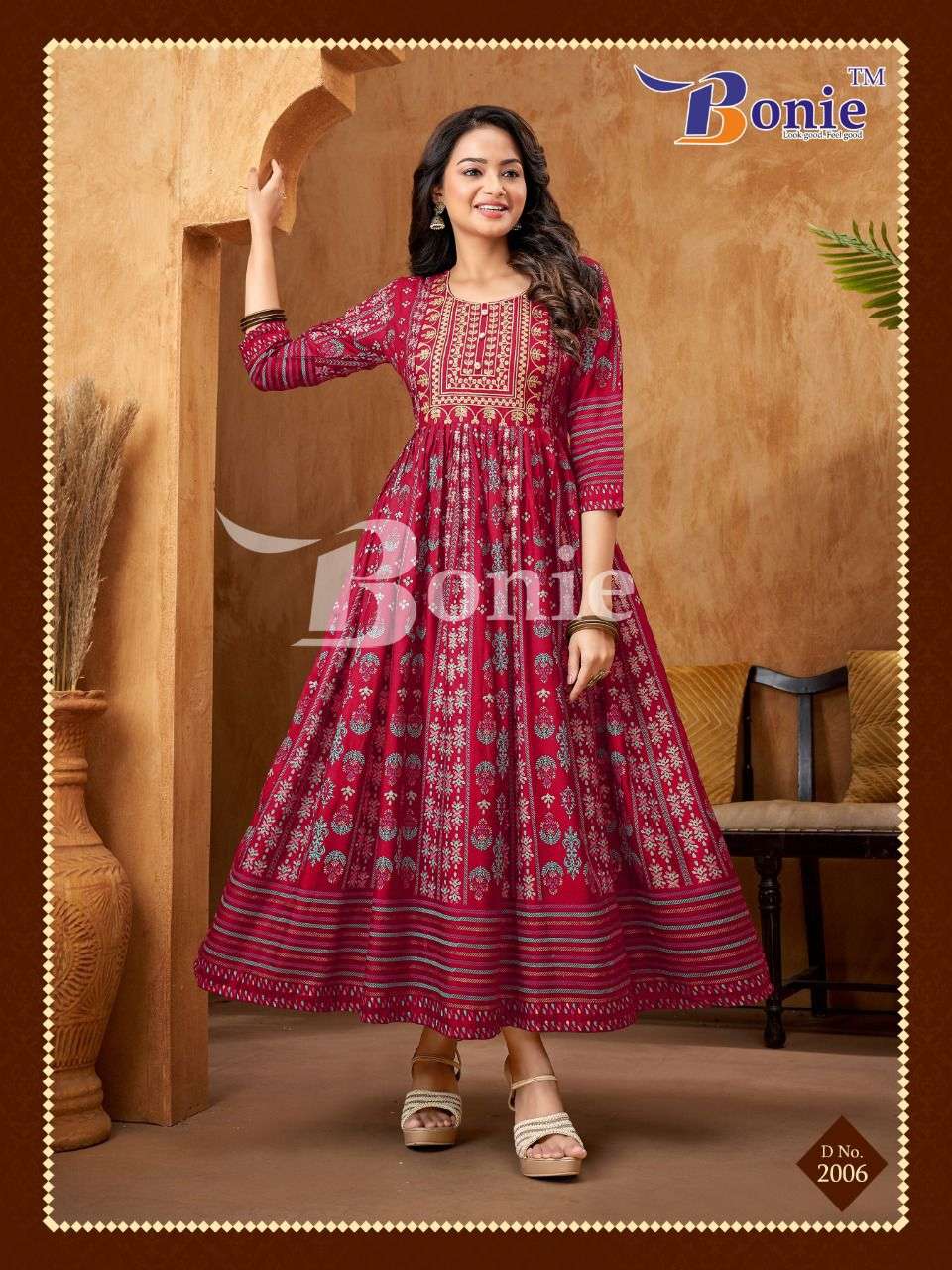 LAILA VOL-2 BY BONIE 2001 TO 2006 SERIES DESIGNER STYLISH FANCY COLORFUL BEAUTIFUL PARTY WEAR & ETHNIC WEAR COLLECTION RAYON FOIL GOWN AT WHOLESALE PRICE