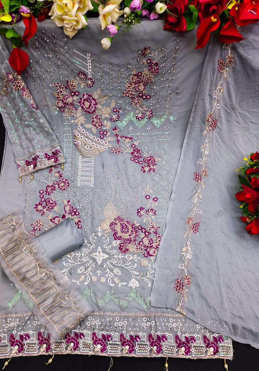 Kf-134 Colours By Fashid Wholesale 134 To 134-E Series Beautiful Pakistani Suits Stylish Colorful Fancy Casual Wear & Ethnic Wear Georgette Embroidered Dresses At Wholesale Price